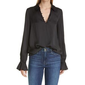 Paige Satin Black Blouse